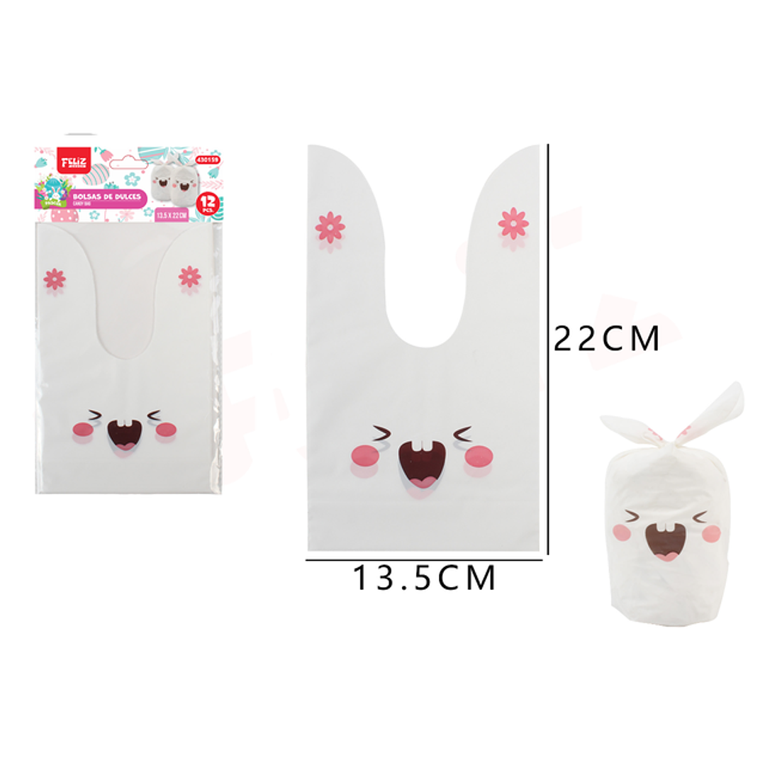 Bolsas De Conejo 13.5X22Cm 12Pcs 1