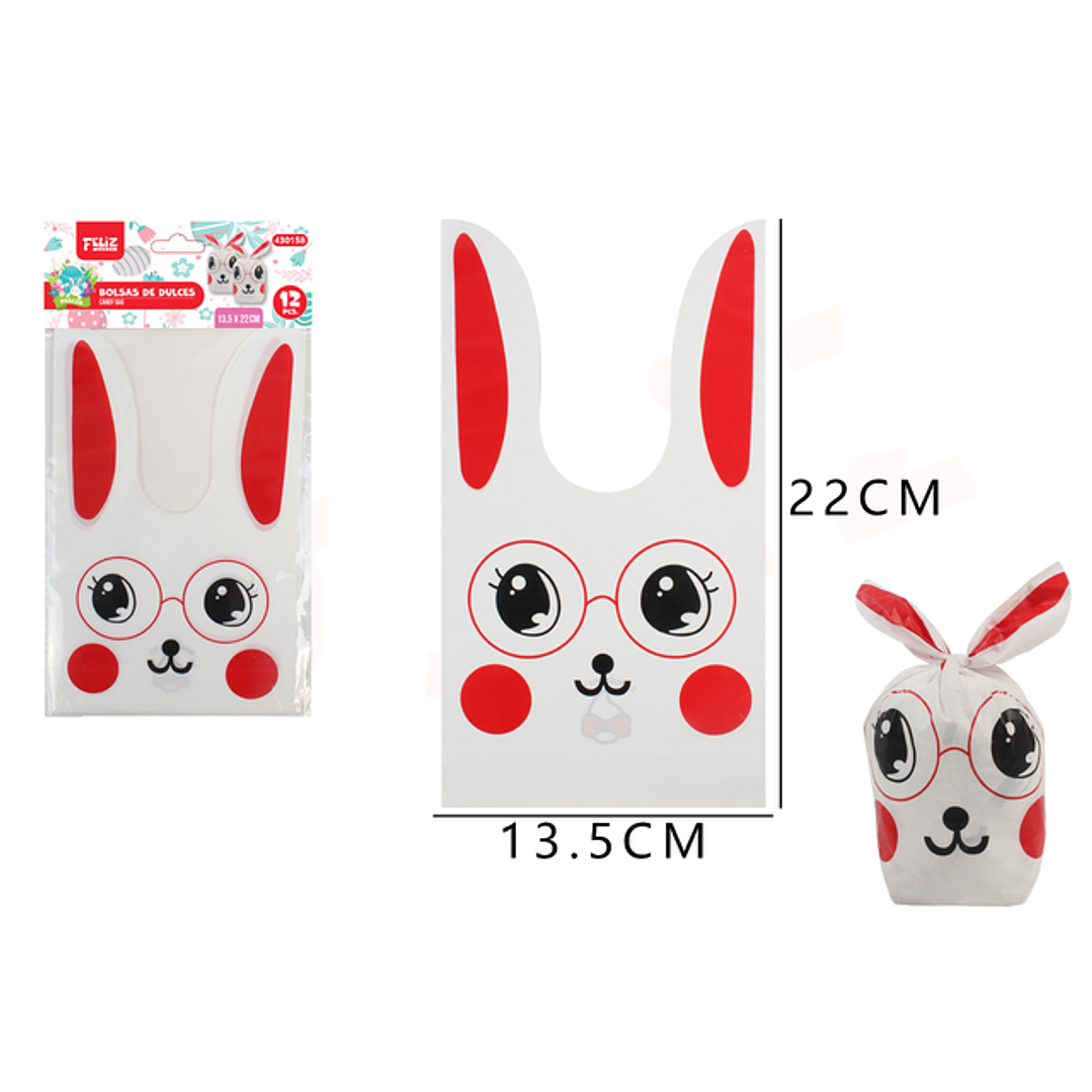 Bolsas De Conejo 13.5X22Cm 12Pcs 1