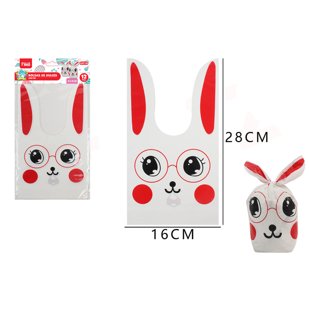 Bolsas De Conejo 16X28Cm 12Pcs 1