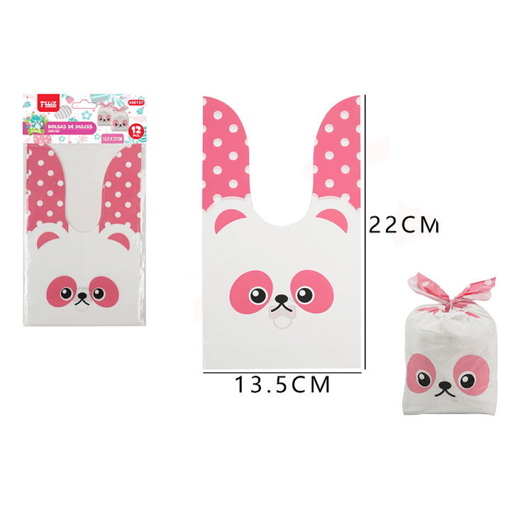 Bolsas De Conejo 13.5X22Cm 12Pcs 1