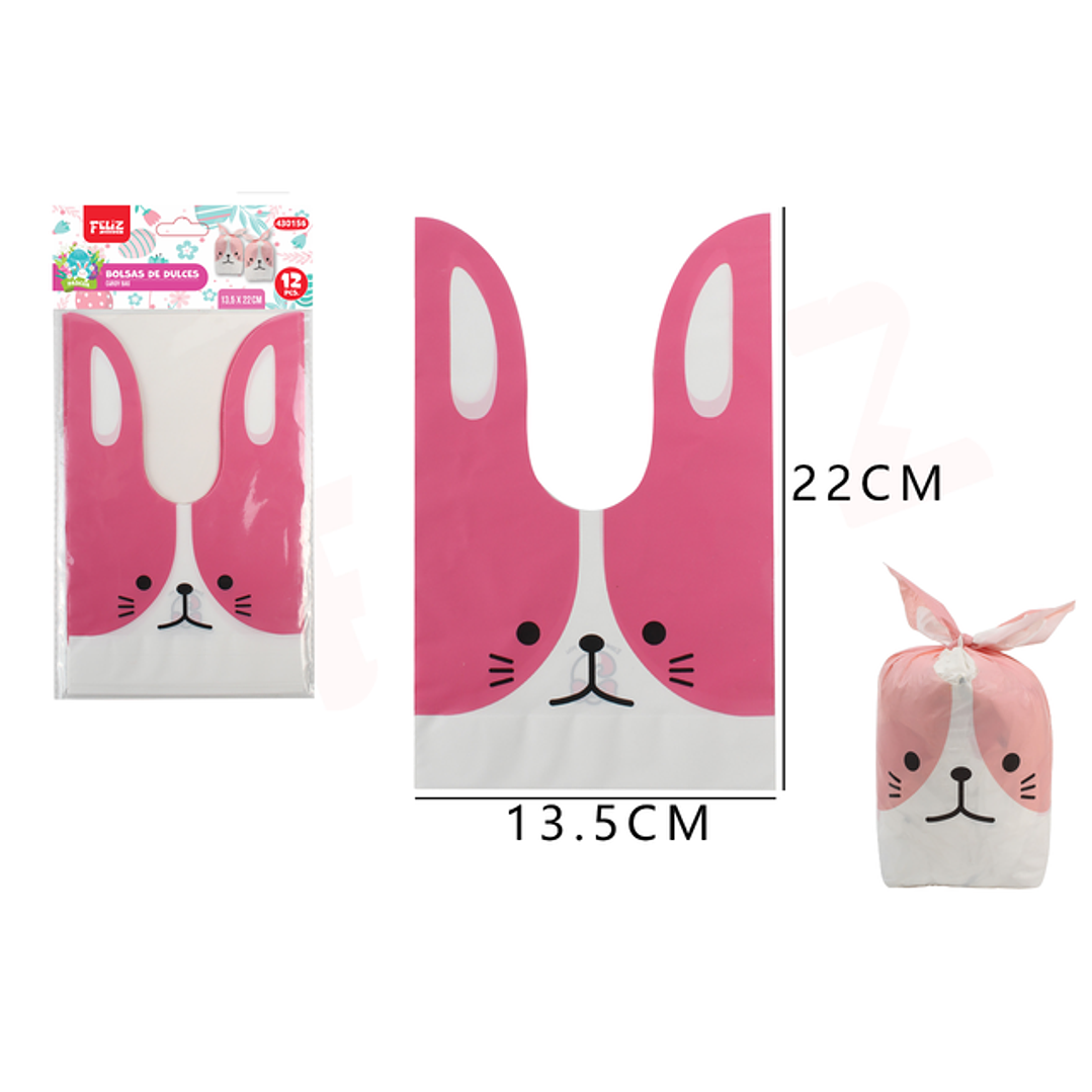 Bolsas De Conejo 13.5X22Cm 12Pcs 1