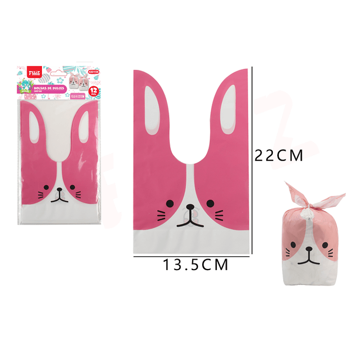 Bolsas De Conejo 13.5X22Cm 12Pcs 1