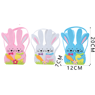 Canasto Fieltro Conejo De Pascua