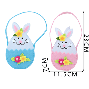 Canasto Fieltro Conejo De Pascua
