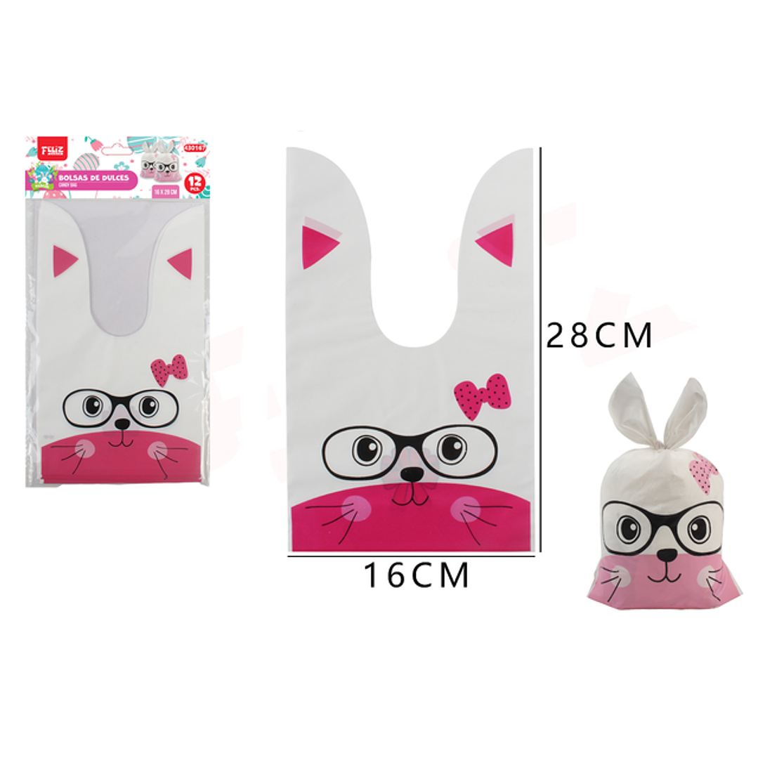 Bolsas De Conejo 16X28Cm 12Pcs 1