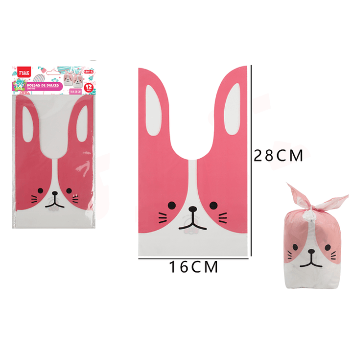 Bolsas De Conejo 16X28Cm 12Pcs 1