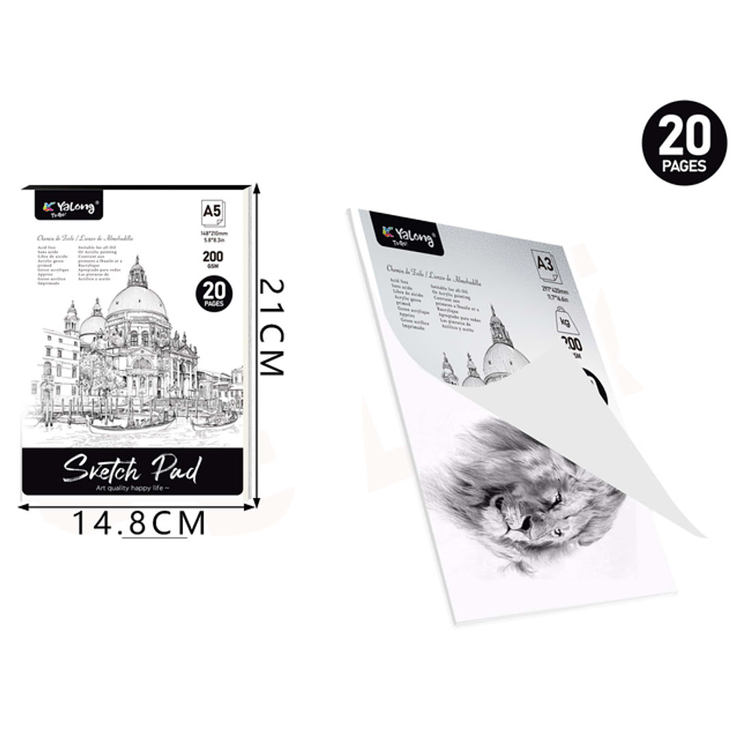 Block De Dibujo 20 Hojas A5 21x14.8cm 1