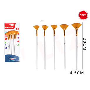 Set De Pinceles Abanico 5Pcs