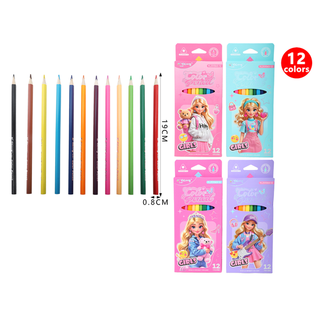 Lapices De Colores 19Cm 12Pcs 1