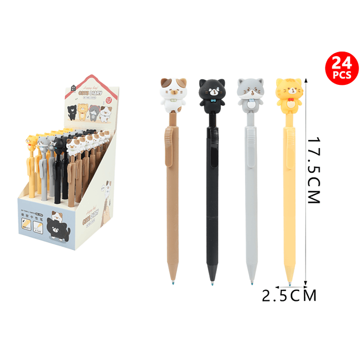 Boligrafo Retractil Gatito 17.5Cm 1