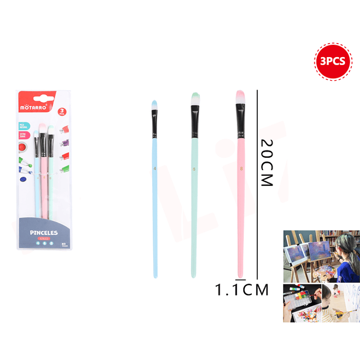 Set De Pinceles 3Pcs 1