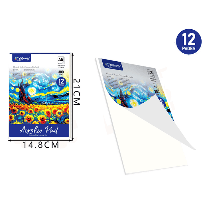 Block De Dibujo 12 Hojas A5 21x14.8cm 1