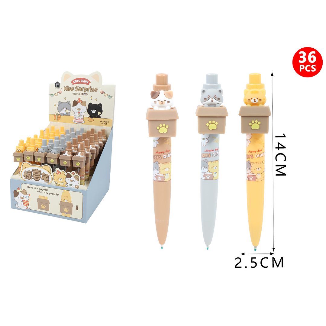 Boligrafo Gatito Sorpresa 14Cm 1