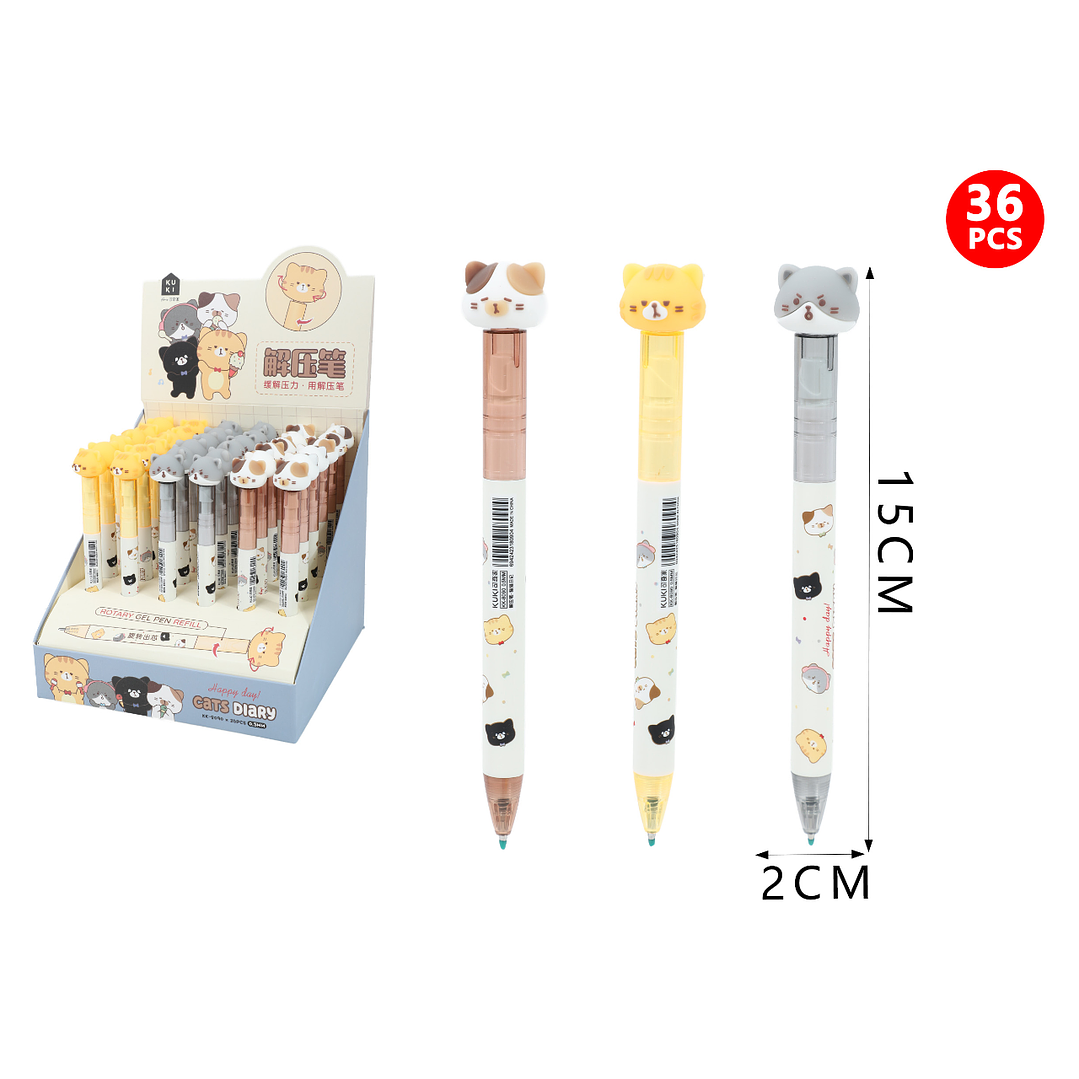 Boligrafo Gatito Giratorio 15Cm 1