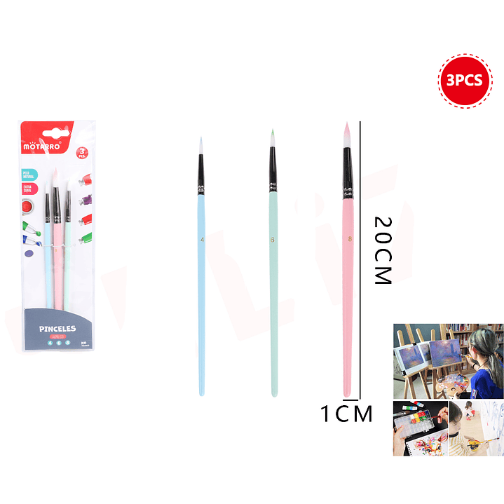 Set De Pinceles Fino 6Pcs 1