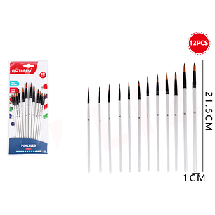 Set De Pinceles Fino 12Pcs