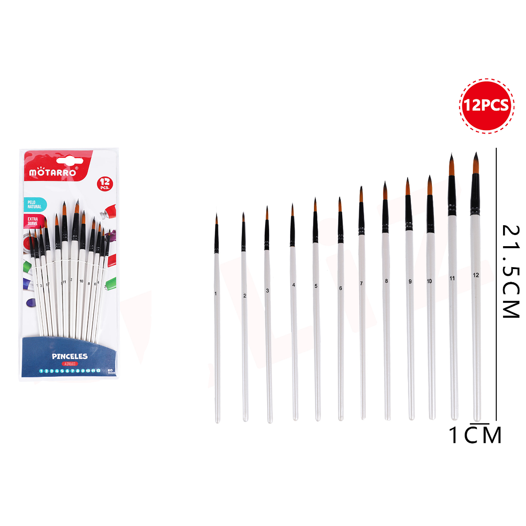 Set De Pinceles Fino 12Pcs 1