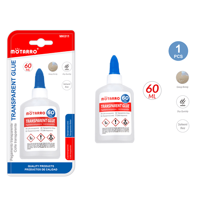 Pegamento Transparente 60Ml 1