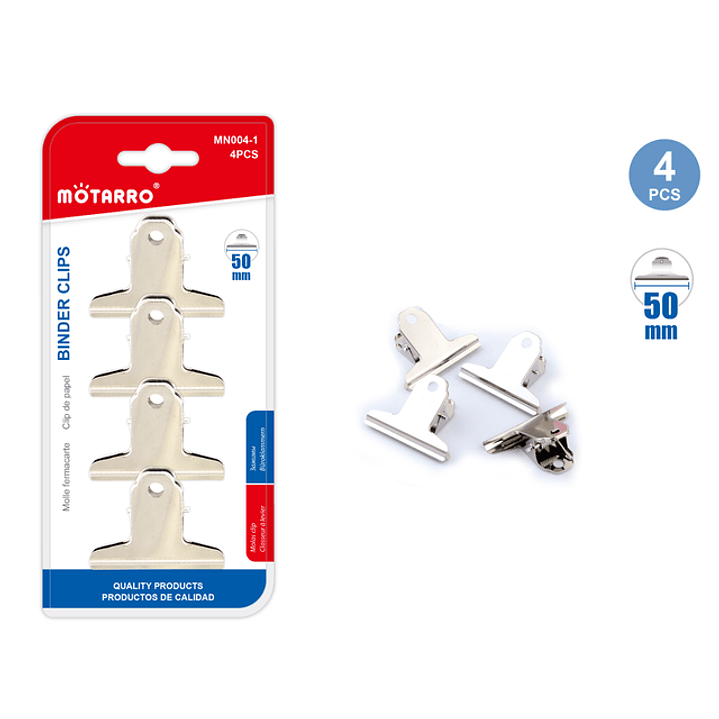 Clip De Papel 50Mm 4Pcs 1