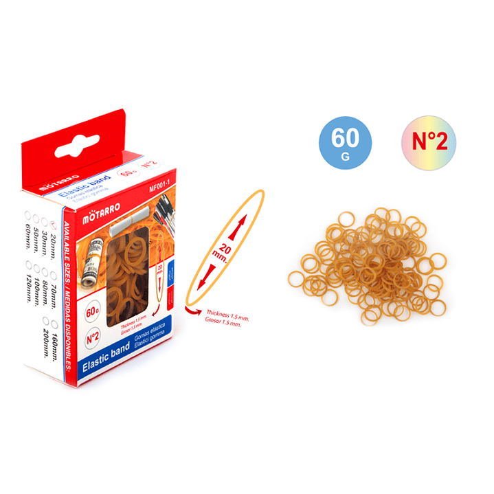 Gomas Elastica 20X1.5Mm 60G 1
