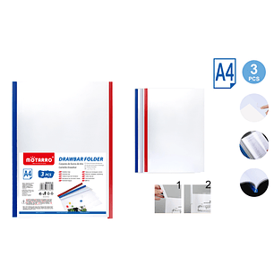 Carpetas De Barra Tiro A4 3Pcs