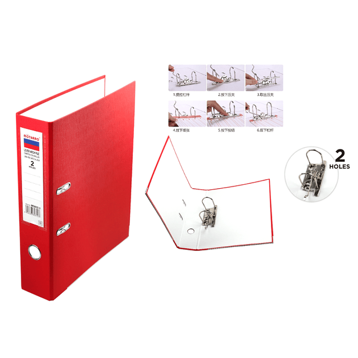 Carpeta Con Anillas Rojos 1