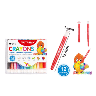 Lapices De Cera Giratorios 12.4Cm 12Pcs