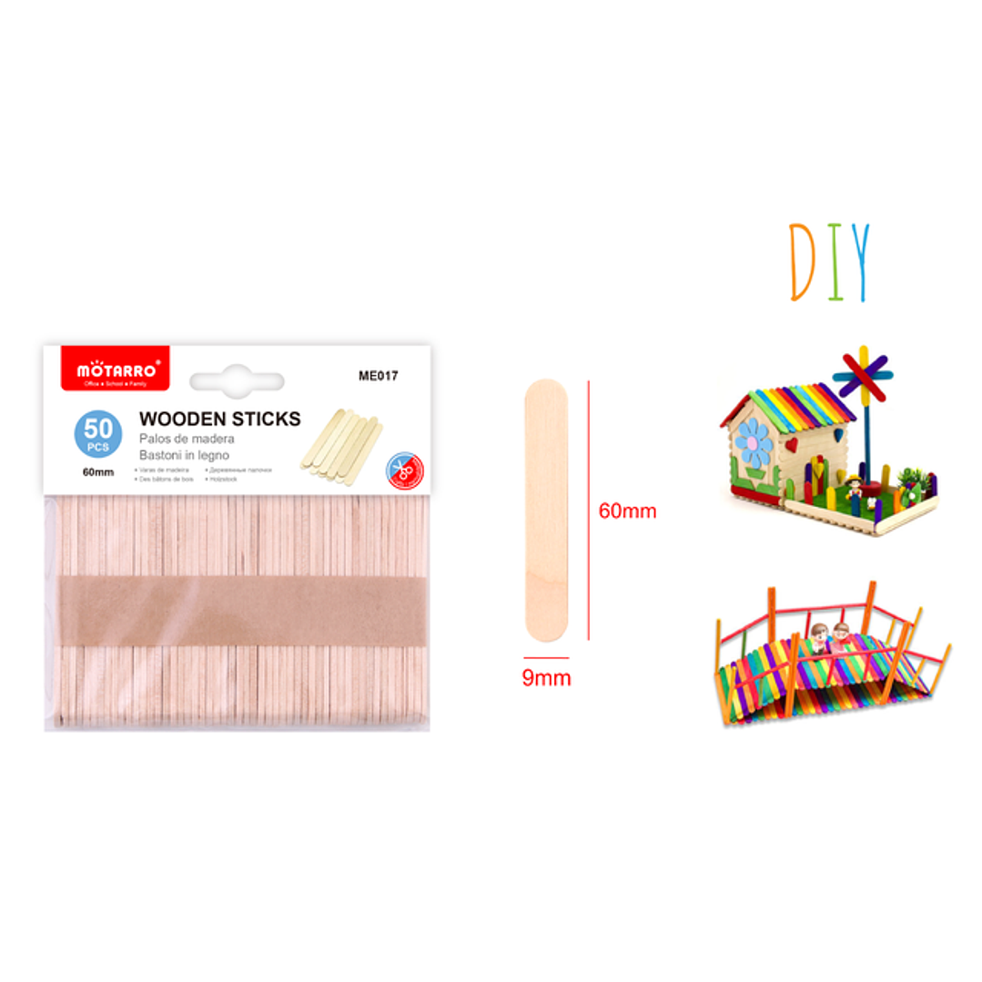 Palos De Helado 9X60Mm 50Pcs 1