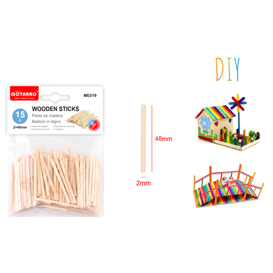 Palitos De Madera 48Mm 15G 1