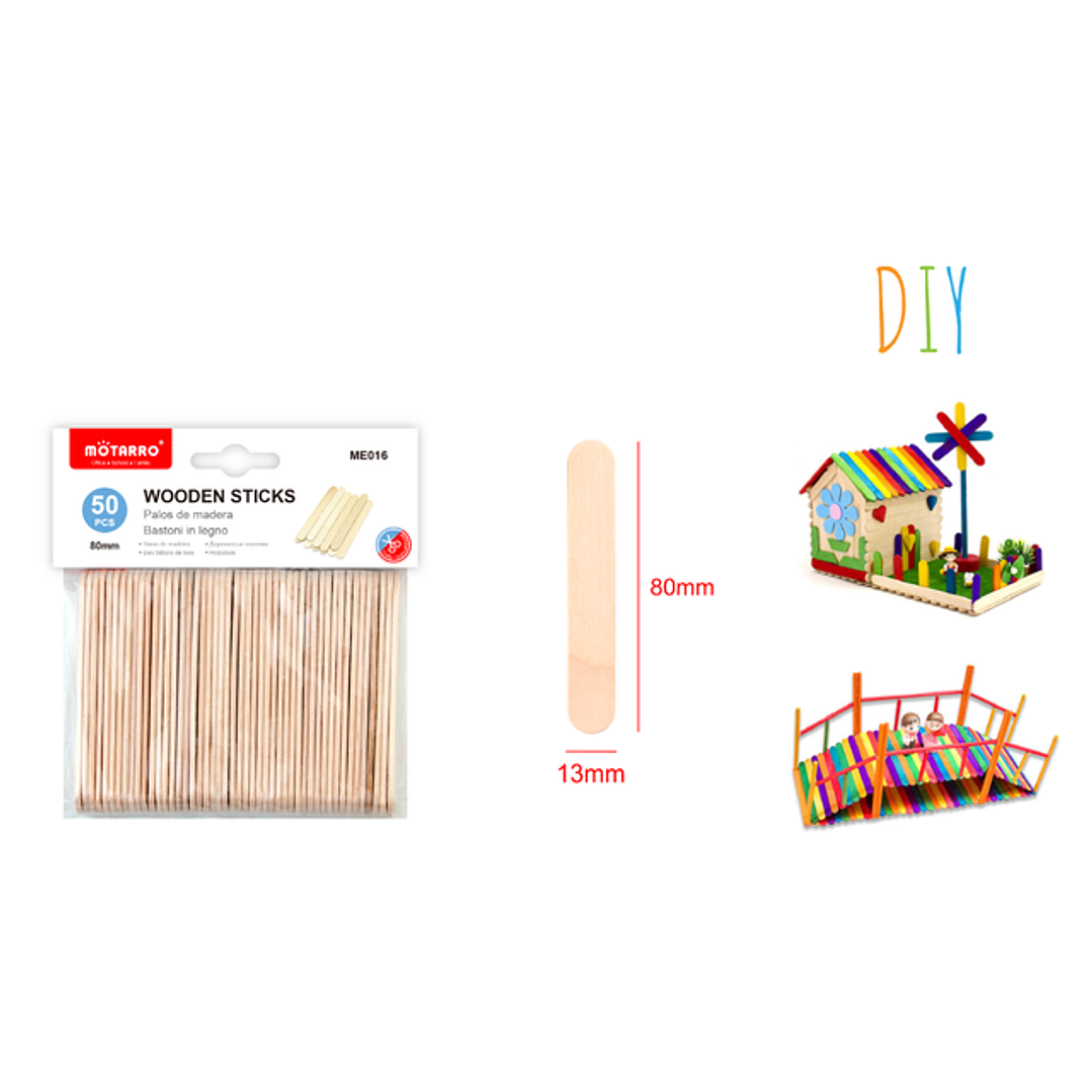 Palos De Helado 13X80Mm 50Pcs 1