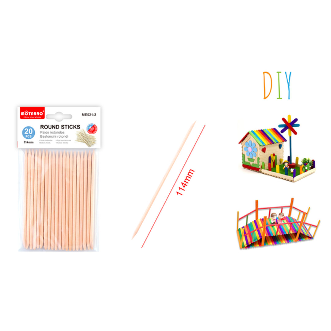 Palitos Manualidades 114Mm 20Pcs 1