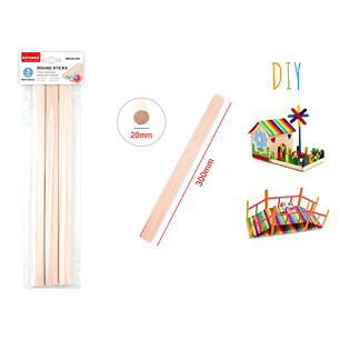 Palito Manualidades 20Mmx30Cm 3Pcs