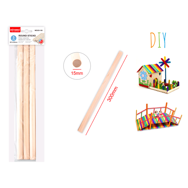 Palitos Manualidades 30Cm 3Pcs 1