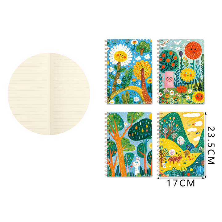 Libreta Espiral Pinturas 23.5x17cm B5 1