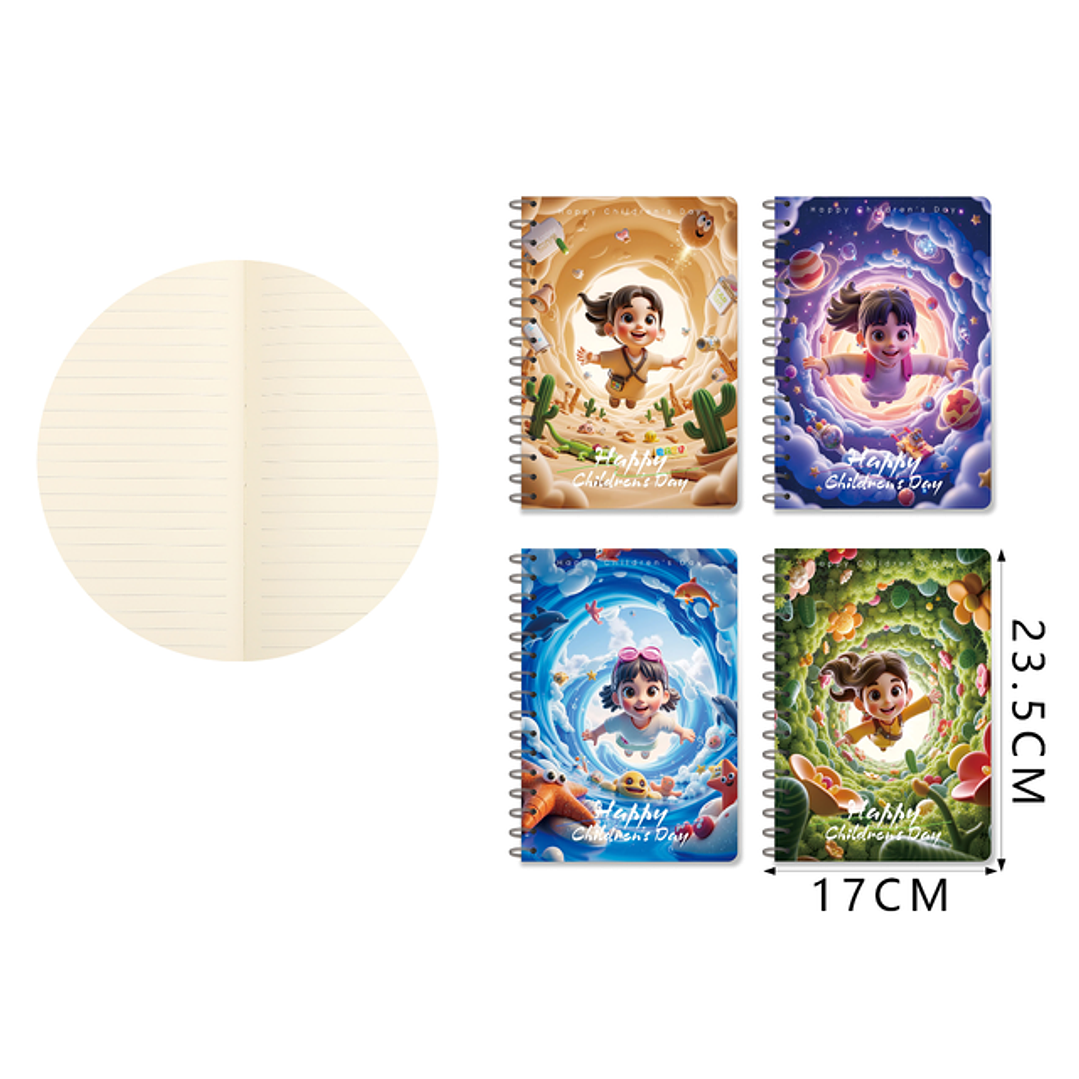 Libreta Espiral Happy Children Day 23.5x17cm B5 1