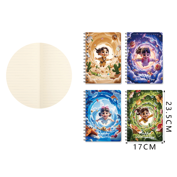 Libreta Espiral Happy Children Day 23.5x17cm B5 1