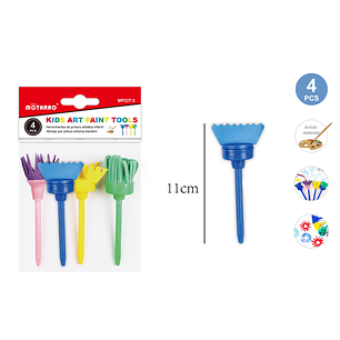 Brochas De Goma Eva 4Pcs