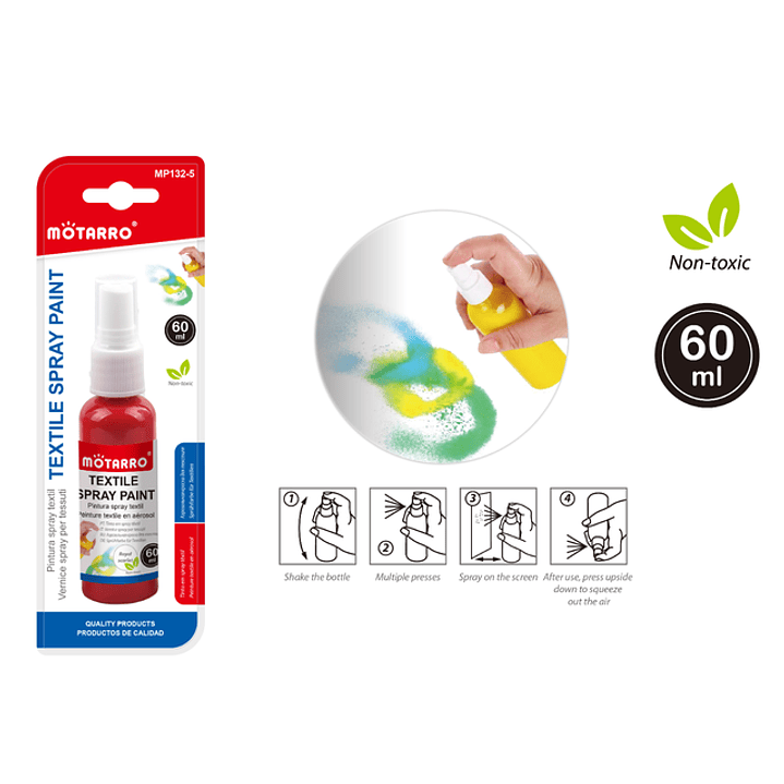 Pintura Spray Textil Rojo 60Ml 1
