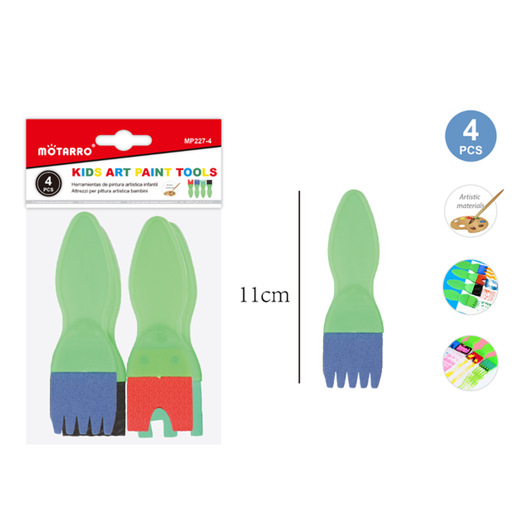 Brochas De Goma Eva 4Pcs 1