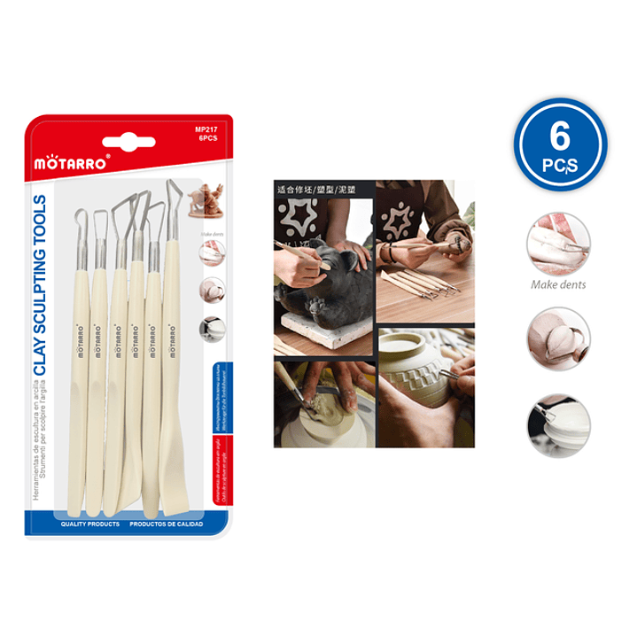 Set De Herramientas Escultura En Arcilla 6Pcs 1
