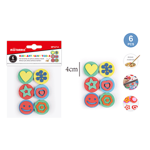 Sellos De Goma Eva Formado 6Pcs