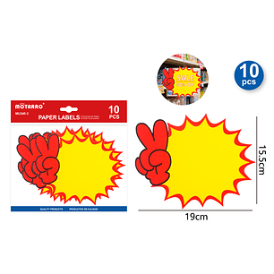 Etiquetas De Precio Yeah 19X15Cm 10Pcs