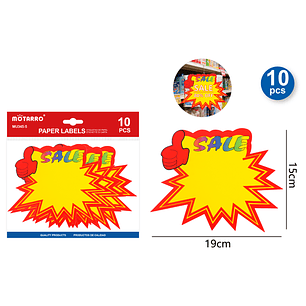 Etiquetas De Precio Sale 19X15Cm 10Pcs