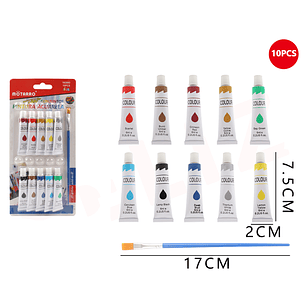 Pintura Acuarela 10Pcs 6Ml