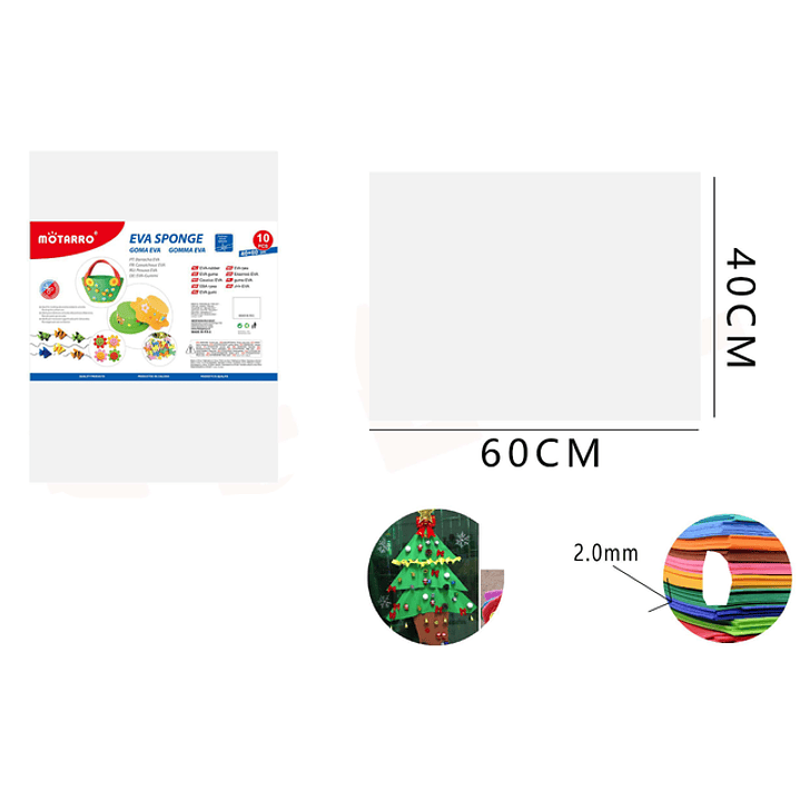 Goma Eva Blanco 40X60Cm 1