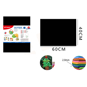 Goma Eva Negro 40X60Cm