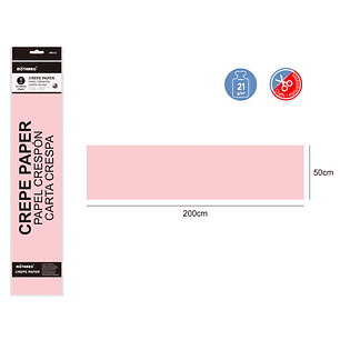 Papel Crepé Rosado 50X200Cm 21G