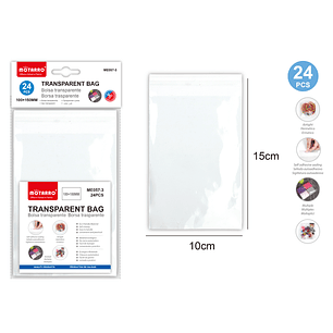 Bolsa Transparente 10X15Cm 24Pcs