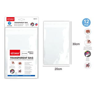 Bolsa Transparente 20X30Cm 12Pcs