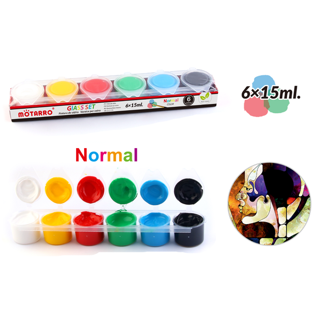 Pintura De Vidrio Color Normal 6Z15Ml 1